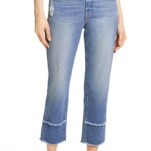 FRAME Le Nouveau Double Fray Cuff Straight Jeans